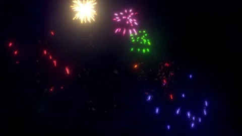 Shining fireworks glowing for celebration background. Stock Footage 323784489