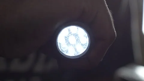 Shining a Flashlight Stock Footage 157942320
