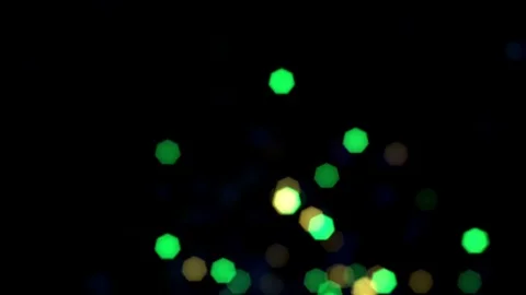 Shining Flickering Colored Particles on Black Background Video stock 82181139