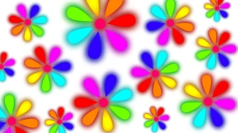 Shining flowers on a white background, flower pattern 스톡 동영상 62051888