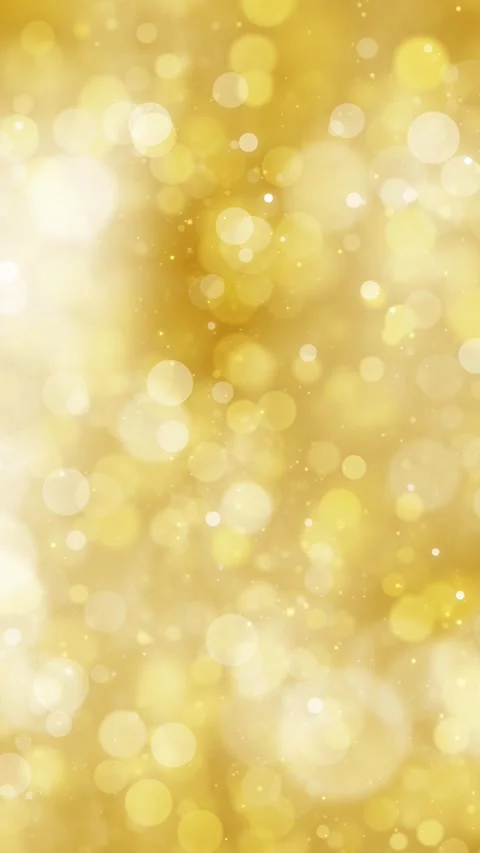 Shining glowing gold colored circle bokeh loop vertical background Stock Footage 345325313