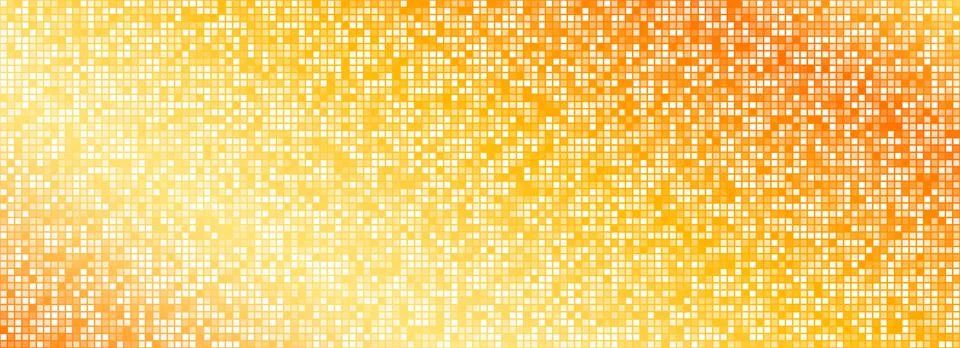 Shining gold disco party pattern background. Iridescent golden sequin mosaic Stock Illustration