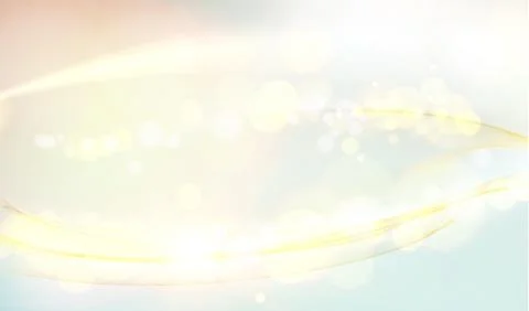 Shining gold flow. Vector illustration, contains transparencies, gradients and Illustrazione stock