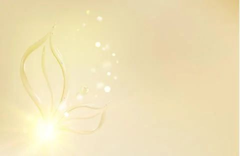 Shining gold flow. Vector illustration, contains transparencies, gradients and Stock Illustration