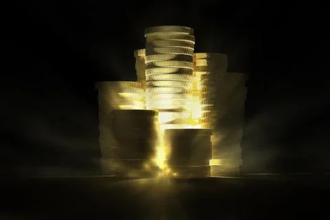 Shining Gold Treasure Stock Illustration