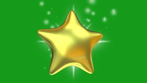 Shining golden star motion graphics with green screen background Stock Footage 182427656