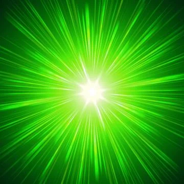 Shining green lights Illustrazione stock