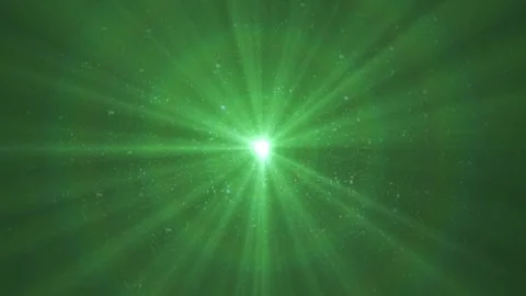 Shining green ligth with rays, abstract background Stock Footage 300886842