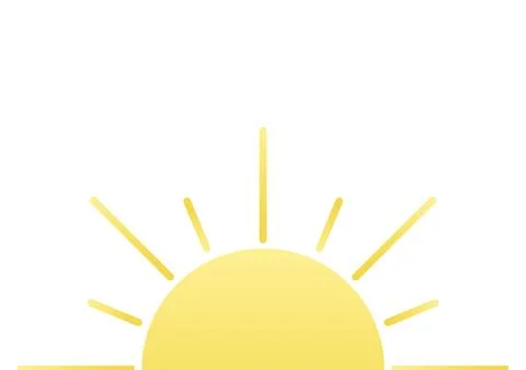 Shining half sun background Stock Illustration