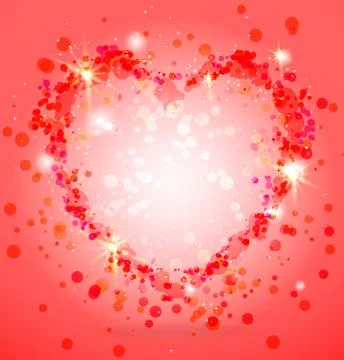 Shining heart frame Stock Illustration