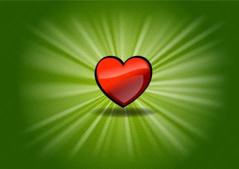 Shining heart Illustrazione stock