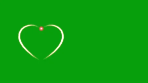 Shining heart motion graphics with green screen background Stock Footage 141487382