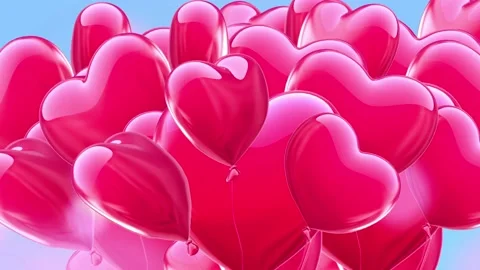 Shining Heart Shape. Romantic colorful love heart wedding background. Stock Footage 101699994