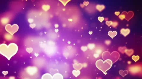 Shining hearts bokeh loopable romantic background Stock Footage 18518244