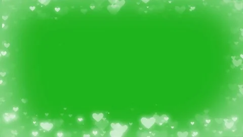 Shining hearts frame motion graphics with green screen background Stock Footage 132971835