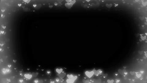 Shining hearts frame motion graphics with night background Stock Footage 134155239