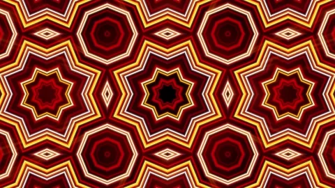 Shining Hypnotic Geometric Red Line Background Video stock 240325224