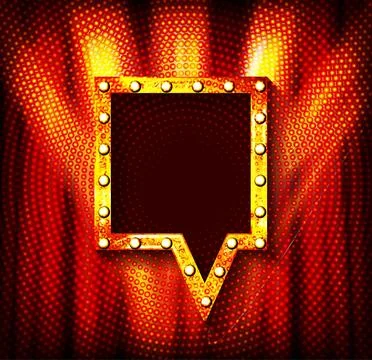 Shining isolated retro bulb light frame Stock-Illustration