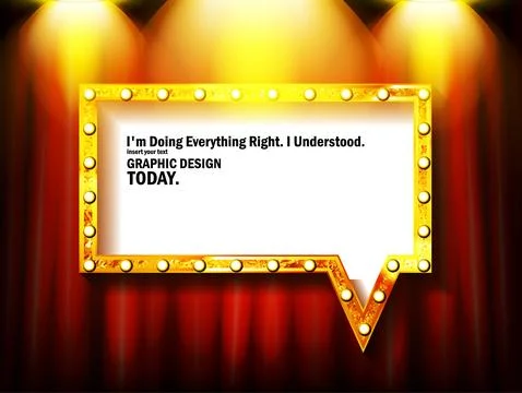 Shining isolated retro bulb light frame Stock Illustration