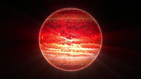 Shining Lava Exoplanet Seamless Loop Stock Footage 287463701