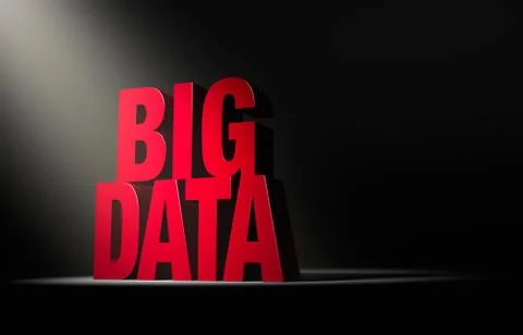 Shining a light on big data Stock Illustration