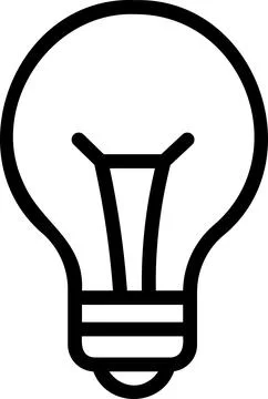 Shining light bulb for discovery and insight Stock Illustration