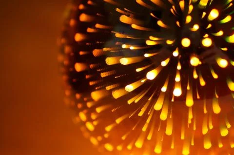 Shining light bulb with firework effect. Abstract background Stock Photos