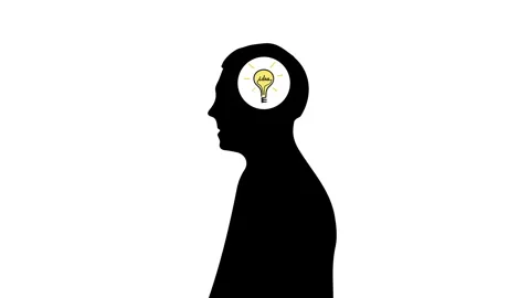 Shining light bulb idea lamp. animation of business idea creative concept Stock-Footage 260086088