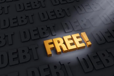 Shining a light on debt freedom Stock Illustration