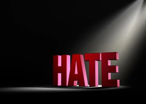 Shining a light on hate Illustrazione stock