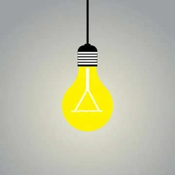 Shining light lamp on gray background Stock Illustration