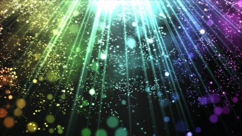 Shining Lights and Particles - Loop Rainbow Stock Footage 74759644