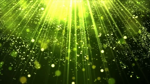 Shining Lights and Particles - Loop Yellow Lime Stock Footage 74759750