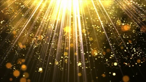 Shining Lights and Particles - Loop Golden Stockbeeldmateriaal 74760230