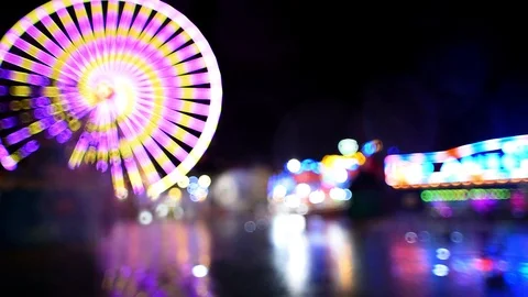 Shining Lights in Prater in Vienna Stock Footage 108736534