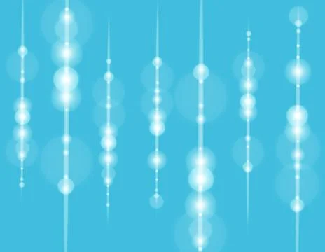 Shining line with light effects. Isolated on blue background. Vector Stock-Illustration