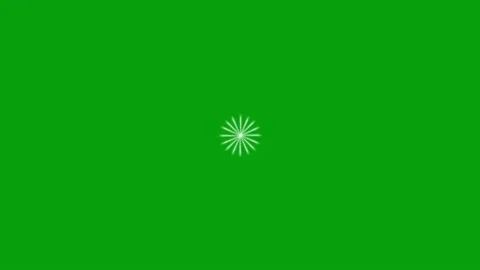 Shining lines in circular pattern with green screen background Stock Footage 143444047