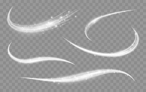 Shining lines Set. Vector Light Effect Stock Illustration