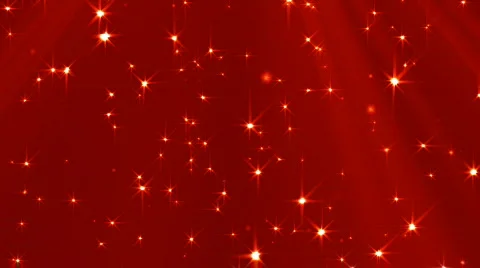 Shining Looped Lights And Stars Background (Red) Stock Footage