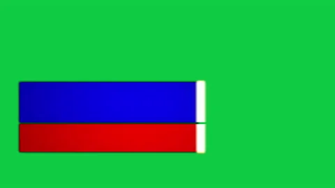 Shining Lower Third (Blue and Red) with Light Transition (on Green Screen) Video stock 161911766