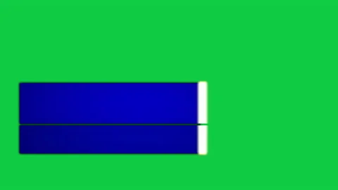 Shining Lower Third (Blue) with Light Transition (on Green Screen) Video stock 161911664