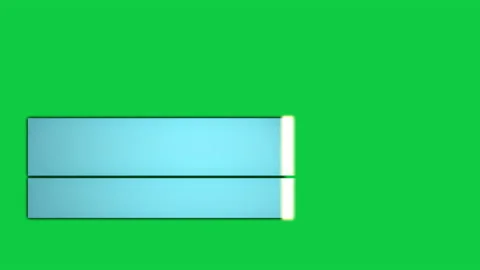 Shining Lower Third (Cyan) with Light Transition (on Green Screen) Video stock 161911730