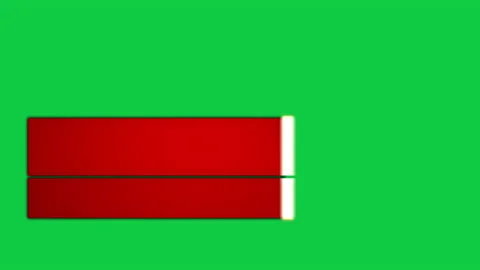 Shining Lower Third (Red) with Light Transition (on Green Screen) Video stock 161911637