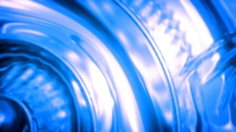 Shining magic blue twist from corner looping foil - abstract 3D illustration イラスト素材