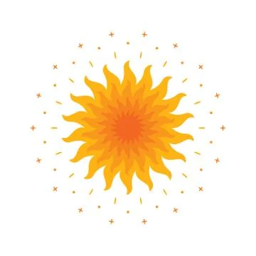 Shining magic sun. Mandala Stockillustratie