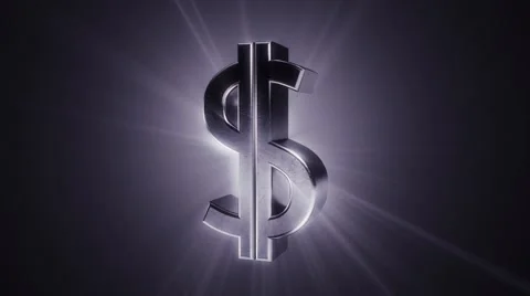 Shining metal dollar Stock Footage 45761042