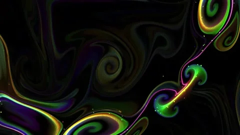 Shining Metallic Curly Fluid Stream Sparkling Abstract Motion Graphics Backgroun Stock Footage 346224646