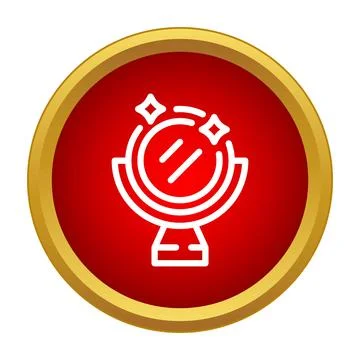 Shining mirror icon for beauty and vanity concepts Stock Illustration