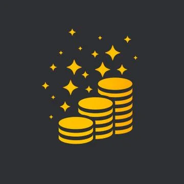 Shining Money Stack イラスト素材