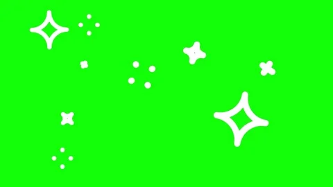 Shining moving star particles on green screen animation (Chroma key) 스톡 동영상 312422971